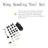 Ring Bending Machine Kit Stainless Steel Mandrel Sizer Tool Set with Nylon Dies Measuring Tool for Jewelry Making Craft
