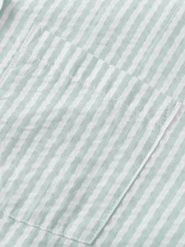 Image of Latuza Women's Cotton Long Sleeve Pajama Set Seersucker Button Down Pj Set