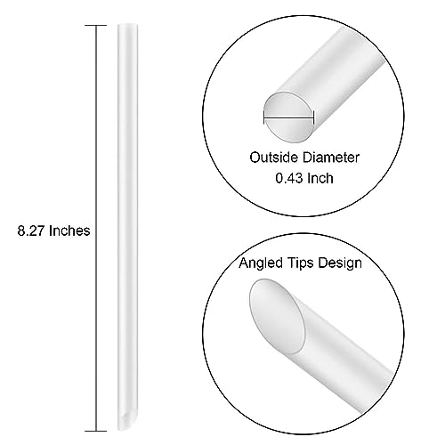 Pitillos transparentes desechables jumbo 8.27 pulg x 100 miniatura 2