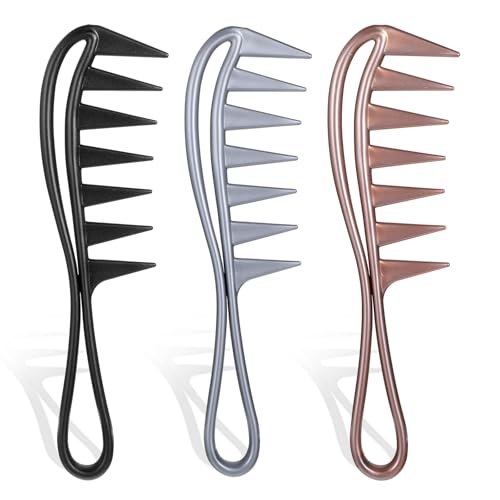 3 Peines de Dientes Anchos para Cabello Rizado miniatura 1
