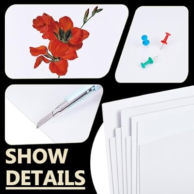 BENECREAT 8Pcs 12x12 Inch White Foam Boards, 2mm Square PVC Foam Sheet Poster Board for Mounting, Crafts, Art, Display, Presentation and Projects