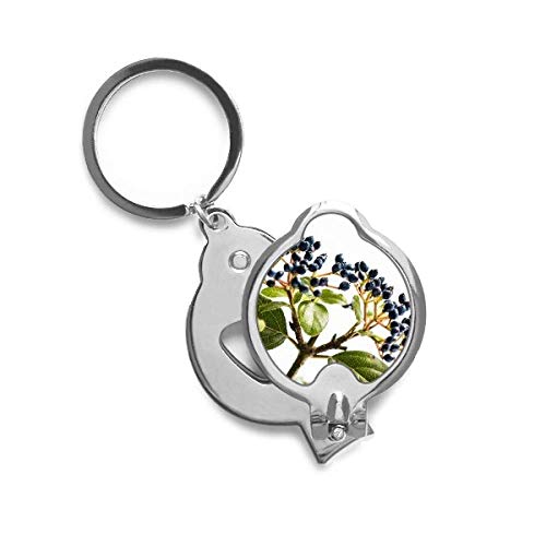 Cortador de uñas ergonómico con estampado de hoja botánica blanca