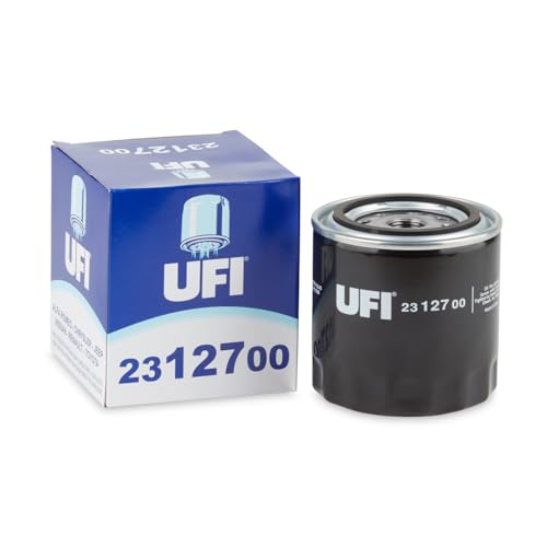 UFI Filters, Filtro de Aceite 23.127.00, Filtro de Aceite de Recambio, Apto para Coches, Apto para Modelos Alfa Romeo, Atlas Copco, Chrhysler, Dodge, Fiat, Innocenti, Lamborghini, Renault