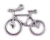 Versand aus Deutschland H-Customs Love Bike Fahrrad Herzen Charm Anhänger Kettenanhänger Bastelbedarf Schmuck