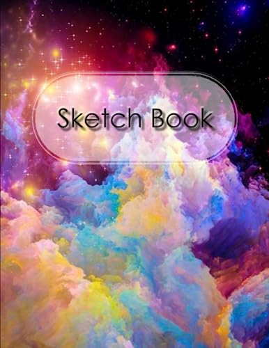 Sketch Book: Notebook for Painting, Drawing, Sketching, Writing or Doodling, 120 Pages with margin, 8.5x11 (Space waves): a book to draw your ideas and make them come true