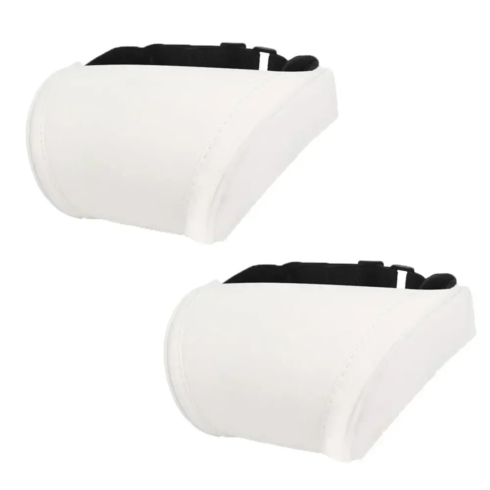 Car Seat Headrest Do Tesla Model 3 SXY 3+ Miękka Wygodna Poduszka Skórzana Podpórka Pod Szyję Zagłówek Fotela Samochodowego Auto poduszka podtrzymująca szyję(White -2pcs)