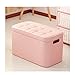 JIANFEI Fußhocker Nachttischhocker Aufbewahrungskiste PU-Kissen Wasserdicht 5 Farben (Color : Pink, Size : 70x36x42cm)