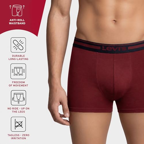 Image of Levi's 003 Classic Trunk for Men | 100% Pure Cotton | Solid | Durable Comfort | Breathable Men's Underwear | Anti-Roll Waistband | Extra Supportive Gusset | No Ride-Up Leg Fit | Pack of 1