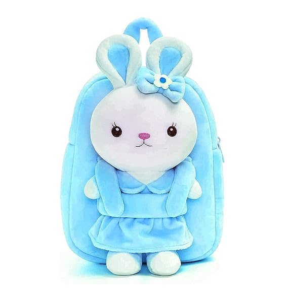 Image of Frantic Soft Cartoon Design Animal Velvet Plush School Backpack Bag For 2 To 5 Years Boys Girls Nursery Preschool Picnic Carry Travelling Bags (2-5 Years)