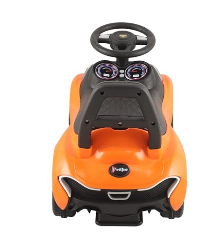 Image of JoyRide Spider Car with Music & LED Light, Ride on for Baby with Backrest, Under Seat Storage & Big Wheels, Ride on for Kids 1 to 3 Years Upto 25 Kgs Orange