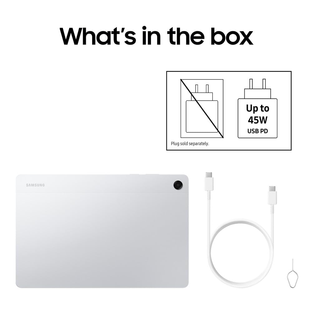 Samsung Galaxy Tab A11+, Android Tablet, AI Features, Sleek and Modern Design, 11 Inch 90Hz Display, 128GB Storage, 6GB Memory, With Dolby Quad Speakers, Silver, 3 Year Extended Warranty (UK Version) — view 10