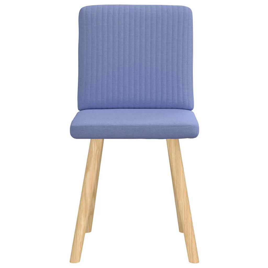 Juego de 2 sillas de comedor de tela azul vaquera con estructura de metal y madera, 45 x 54 x 86 cm, cómoda silla de cocina para comedor, salón, oficina, gastronomía, zona de invitados