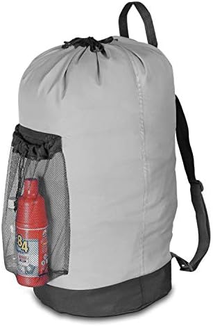 Dalykate Backpack Laundry Bag, Laundry Backpack with Shoulder Straps and Mesh Pocket Durable Nylon Backpack Clothes Hamper Bag with Drawstring Closure for College, Travel, Laundromat, Apartment