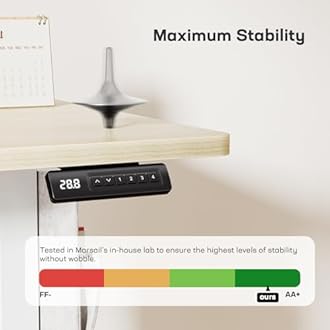 Marsail Electric Standing Desk, 40x24 Inch Adjustable Height Home Office Gaming Desk with 4 Memory Presets, Storage Bag, Stand-Up Desk for Computer Workstations. Headphone Hook,Cable Organizer