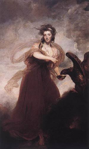 Peinture à l'huile Joshua Reynolds Mrs Musters décoration murale salon tableau classique