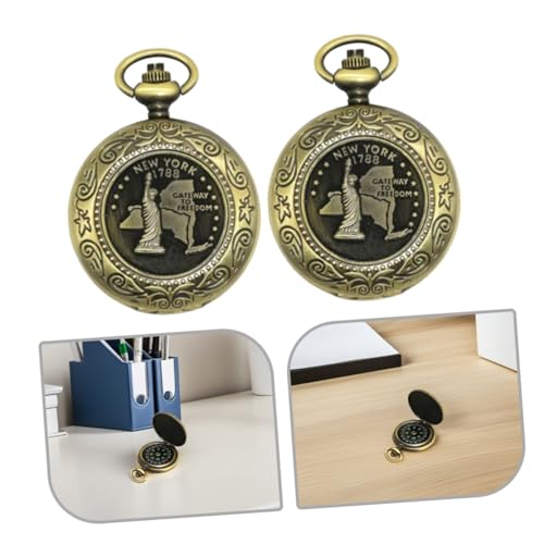 Brújula Vintage Estilo Reloj de Bolsillo 2 Piezas miniatura 7