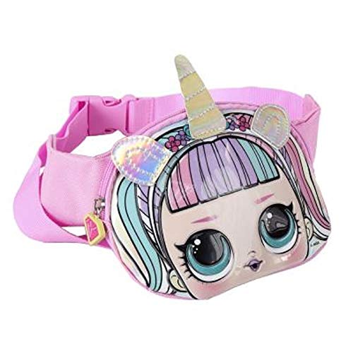 L.O.L. Surprise ! Riñonera para Niñas Y Adolescentes En 3D | Colección De Confetti Pop Representando A Queen Bee, Merbaby, Kitty Queen y Unicorn | Útiles Riñoneras O Bandoleras (Unicornio)