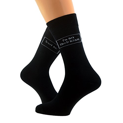 Image of GTR Trust me I'm an Electrician Cotton Rich Socks. Adult size UK 6-12 Euro 39-46 (X6S055)