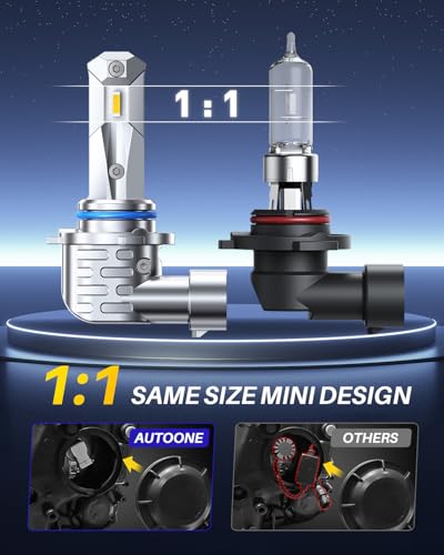 Image of AUTOONE H10 Fog Bulb Amber, 7 Times Brighter H10 Bulb, 3 Min Quick Install, 20 Years Lifespan, No Flicker