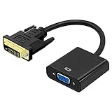 Cable Adaptador Activo de Conector DVI-D 24+1 Pines (Dual Link) Macho a Conector VGA 15 Pines Hembra.