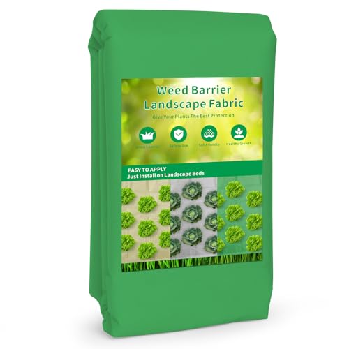 Weed Barrier Landscape Fabric, 3.2oz Premium Heavy Duty Garden Cloth, Ground Cover for Gardening, Farming Green Color 1000x120cm