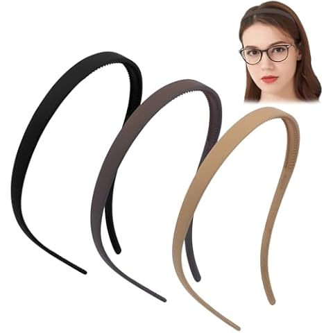 TOBATOBA Flex No Pressure Headbands, Headbands for Glasses Wearers, Sunglasses Headband No Headache Headband Comfortable Headbands, Matte Plastic Headbands with Teeth, Non Slip for Women Girls Cover