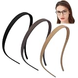 TOBATOBA Flex No Pressure Headbands, Headbands for Glasses Wearers, Sunglasses Headband Comfortable No Headache Headband, Matte Plastic Hair bands with Teeth, Non Slip for Women Girls