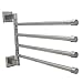XVL SUS 304 Stainless Steel Swing Out Towel Bar 4-Bar Folding Arm Swivel Hanger Bathroom Storage Organizer Wall Mount Brushed G212