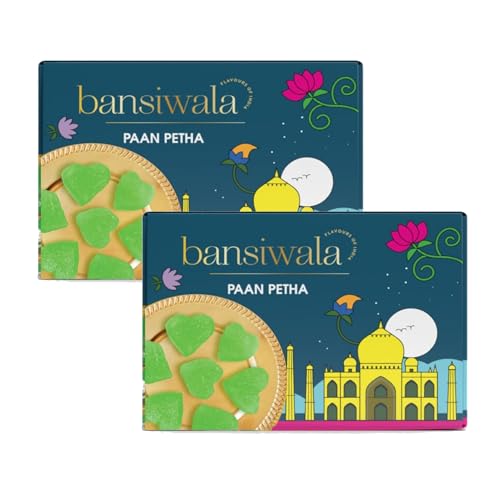 Image of Bansiwala Paan Petha 350g Pack of 2 - Original Agra Ka Petha | Soft and Juicy Indian Sweet | Sweets Gift Box | Vegan & Preservative-Free | Delicious Indian Mithai!