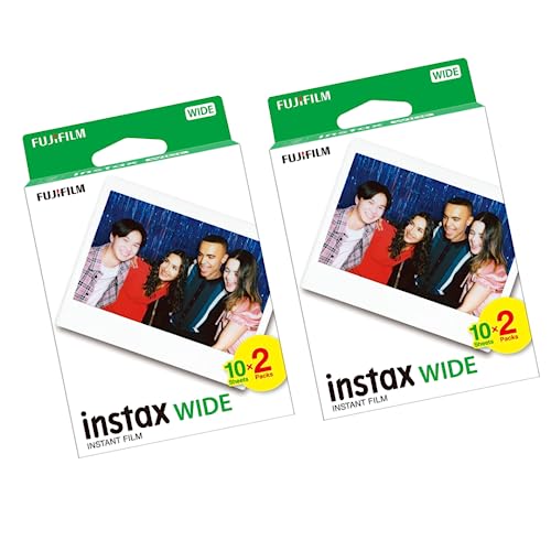 Fuji Instax wide 2 paquetes (40 hojas) Fujifilm foto instantánea para cámara Polaroid 300 210 200 100