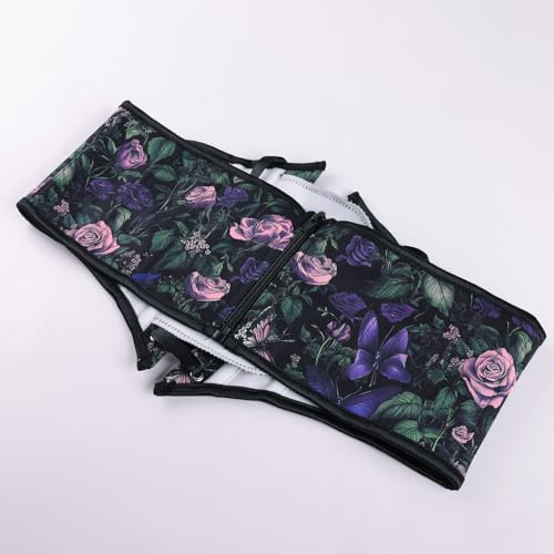Image of Scarlet Darkness Corset Belt for Women Floral Lace Up Boned Underbust Corset Waist Belts