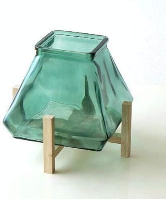 Amazon Co Jp フラワーベース 花瓶 ガラス おしゃれ モダン 北欧 インテリア 花器 ベース キャンドルホルダー スタンド付ガラスベース Spc1959 A ホーム キッチン