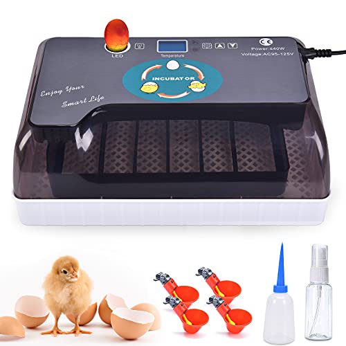 wuyule Egg Incubator 9-35 Digital Eggs Incubators for Hatching Eggs with Fully Automatic Turner, Humidity Control LED Candler, Mini Egg Incubator Breeder for Chicken, Ducks, Birds