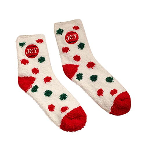 Christmas Holiday Socks Womens Novelty Christmas Printed Socks Cute Warm Comfortable Socks Home Sleepwear Crew Socks White #TOP3