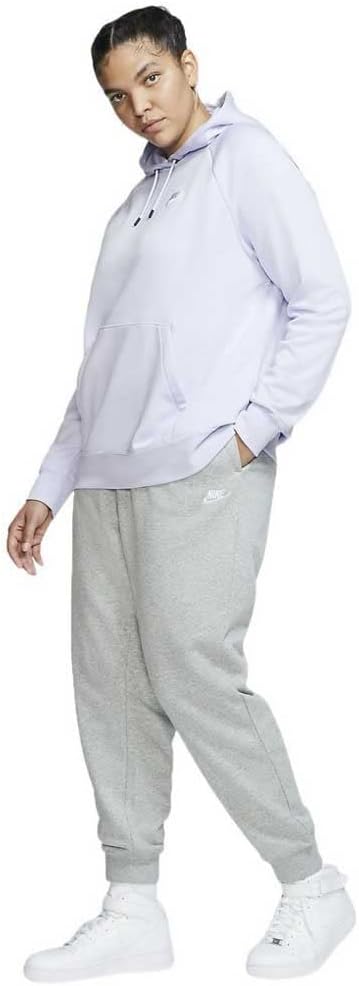 Nike Plus Size NSW Essential Pants Regular Fleece Dark Grey Heather/White 2X - Image 3