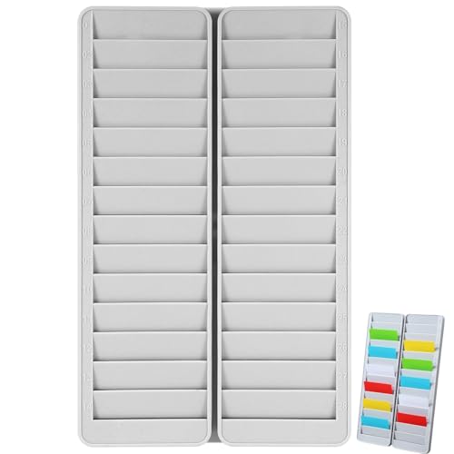 jojofuny 28 Slot ID Card Storage Rack Wall Mounted Time Card Holder