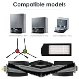 (10 sztuk) Części zamienne kompatybilne z ECOVACS DEEBOT DEEBOT X1 OMNI X1 PRO OMNI X1 OMNI T10 OMNI Zestaw akcesoriów do robota odkurzającego, 1 szczotka rolkowa, 3 filtry HEPA, 6 szczotek bocznych