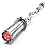 Synergee Commercial EZ Curl Olympic Bar Chrome with Powder Coated Brass Bushings Excellent for Bicep...