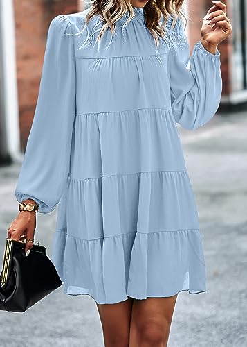 Image of KIRUNDO Women's 2026 Fall Long Sleeve Baby Doll Dresses