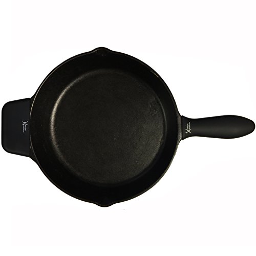 6 Piece Silicone Kitchen Set - Kitchen Addiction 2 Hot Handle Holder Sleeves, 2 Trivet/Potholder/Grippers, 2 Assist Handles Set (Black) #TOP3