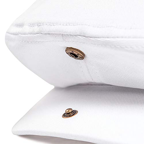 Jangoul Men Ivy Cap Cotton Twill Newsboy Flat Cap (White, 7 5/8) #TOP5