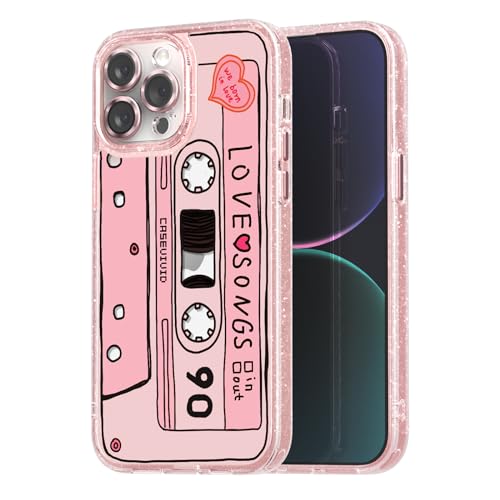 Coque iPhone 13 Pro Max rose pailletée cadeau idéal pour femme et fille