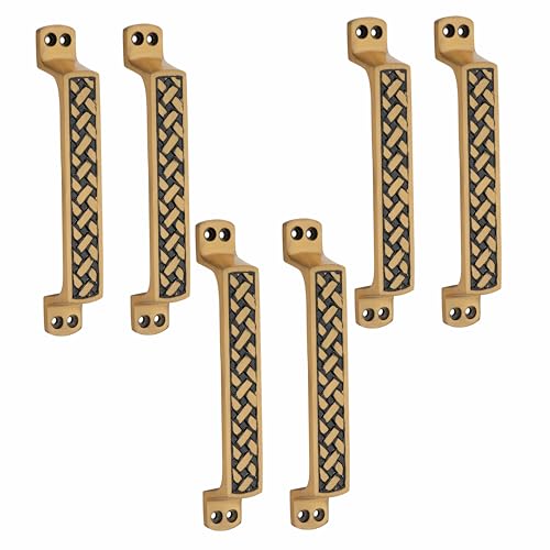 Image of Door Handle Cool Door Handles for Main Door Aluminum (7 Inch), Antique- Finish Door Handles for Home and Office for Wooden & Glass Door Handle, Pull Door Handle (Pack of 3 Pair, Chatai)