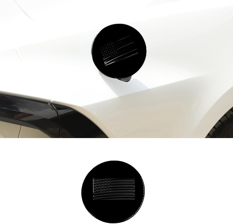 Car Accessories For Chevrolet Corvette C8 2020-2023 Fuel Tank Cap Gas Lid Protector Cover ABS (Glossy Black) 1PCS