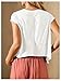 SOLY HUX Women's Athletic T Shirt Cap Sleeve Crewneck Asymmetrical Hem Tee Loose Fit Summer Crop Tops Plain White Medium