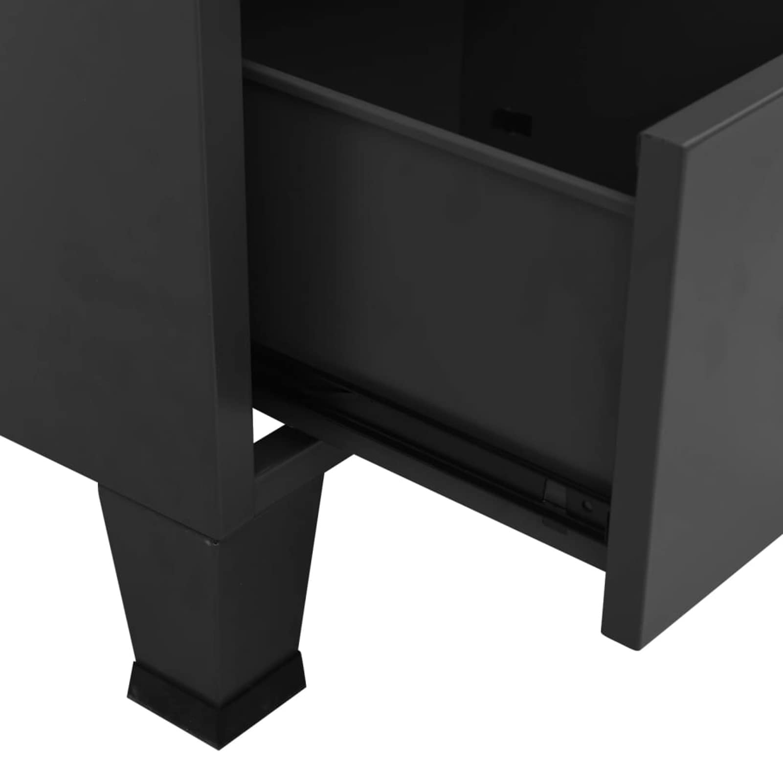 BAZZI Aktenschrank, Büroschrank, Büroschrank, Industrieschrank, Anthrazit, 90 x 50 x 180 cm, aus Metall