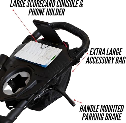 Nitron Auto-Open Push Cart, Graphite - Bag Boy Golf
