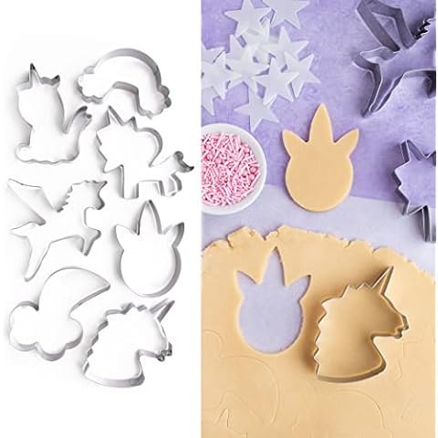 Cookie Cutter Kingdom, Unicorn Themed Cookie Cutter Set, 7 Piece Set, Cookie Cutters Shape, Biscuit Fondant Cutters for Party Decorations (Unicorn Set - 7 Pack) Cover