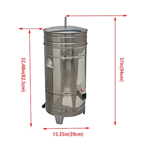HayWHNKN Commercial Salad Spinner Electric Salad Dryer 5.5Gallon 11lbs Capacity Vegetable Fruit Washer Stainless Steel 220V 750W - Thumbnail 3
