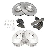 Front & Rear Posi Ceramic Disc Brake Pads Rotors Shoes & Drum Kit Set for Toyota